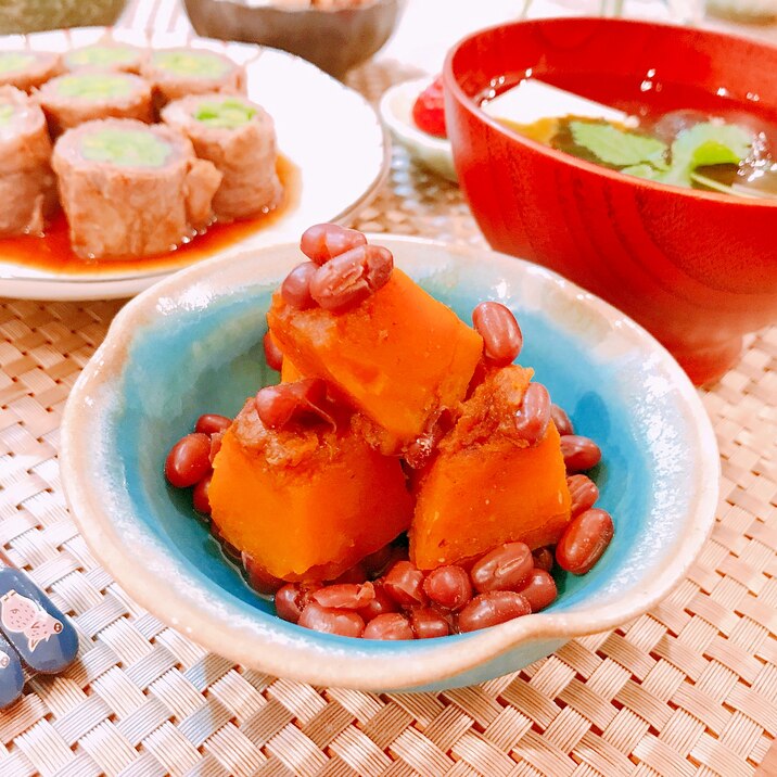 ほっこり♡南瓜と小豆の煮物